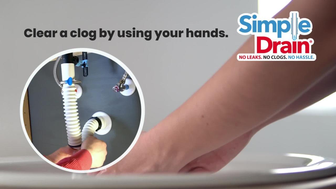 SIMPLE DRAIN 1.25 in. Rubber Threaded P-Trap Bathroom Single