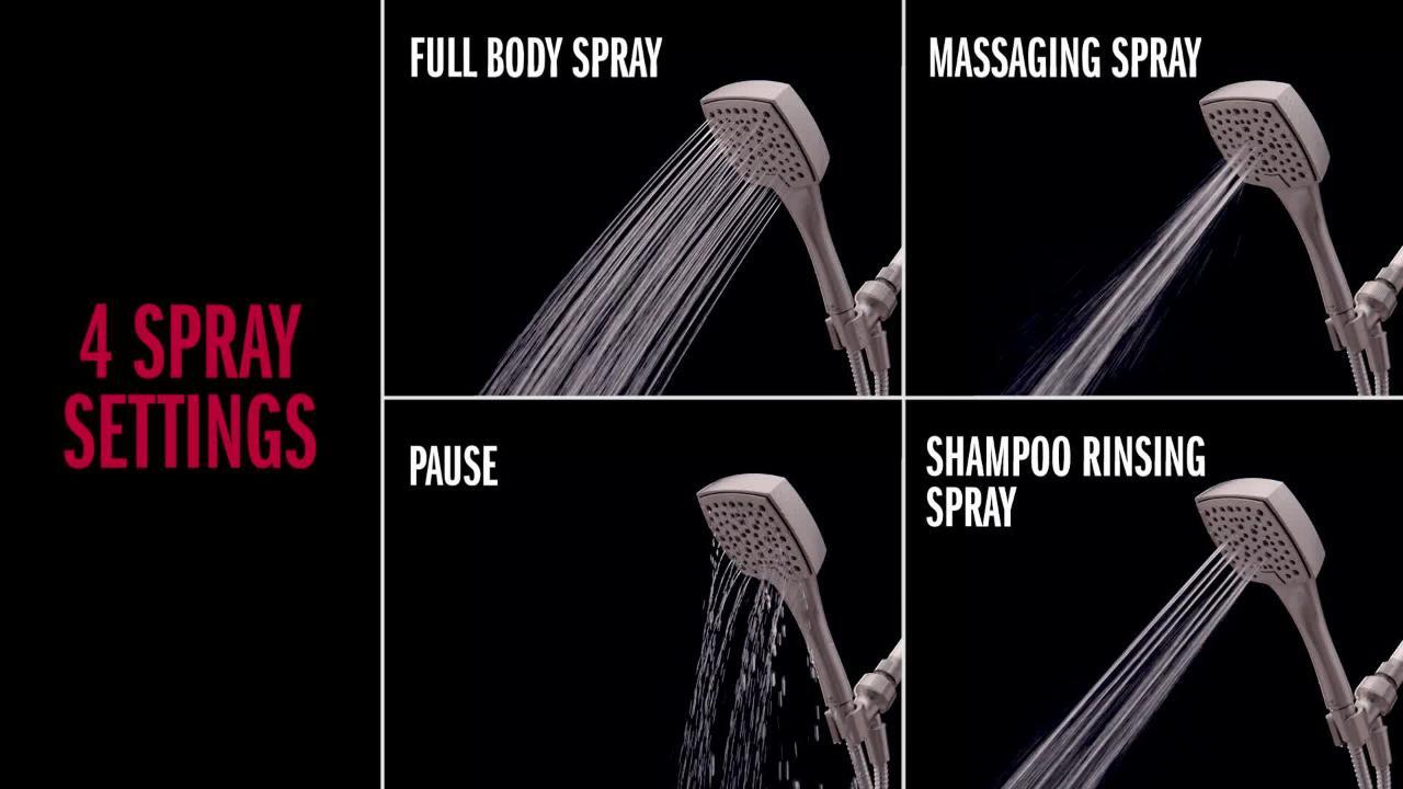2-Spray 5 in. Single Wall Mount Handheld Shower Head in Brushed Nickel 2-Spray 5 in. Single Wall Mount Handheld Shower Head in Brushed Nickel