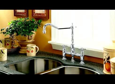 American Standard - Hampton 2-Handle Standard Kitchen Faucet with Side Sprayer in Brushed Nickel