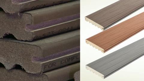 Fiberon ArmorGuard 15/16 in. x 5-1/4 in. x 16 ft. Forest Brown Grooved Edge Capped Composite Decking Board