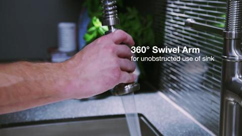 Klempner Professional Pull Down Spray Dual Handle Swivel Spout Kitchen  Faucet