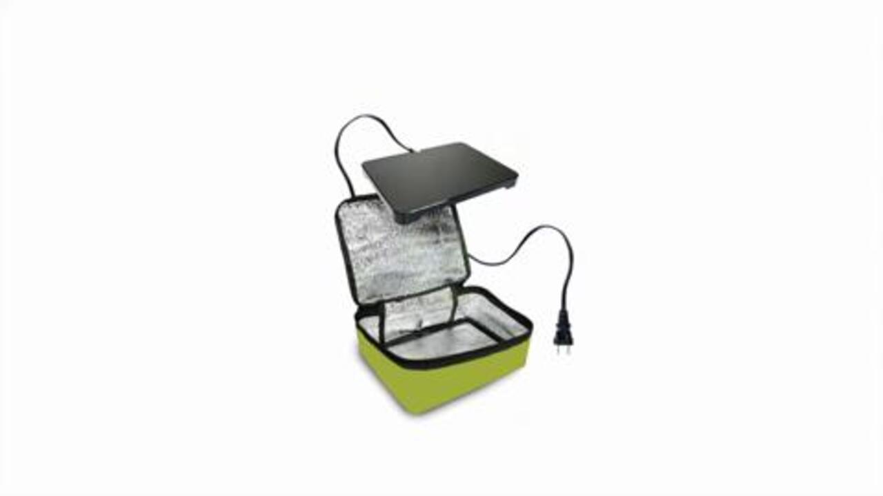 Blk Personal Portable Electric Oven Mini Mac Hot Logic Food Tote