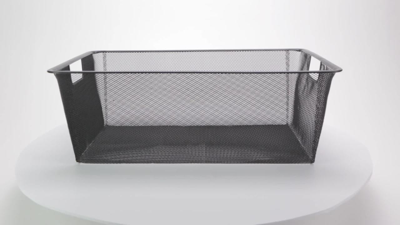 Set of 2 Details about   Black Mesh Metal CD Holder Box Organizer Open Storage Bin