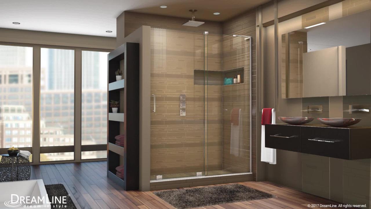 Mirage-X 56 in. to 60 in. x 72 in. Semi-Frameless Sliding Shower Door in Brushed Nickel