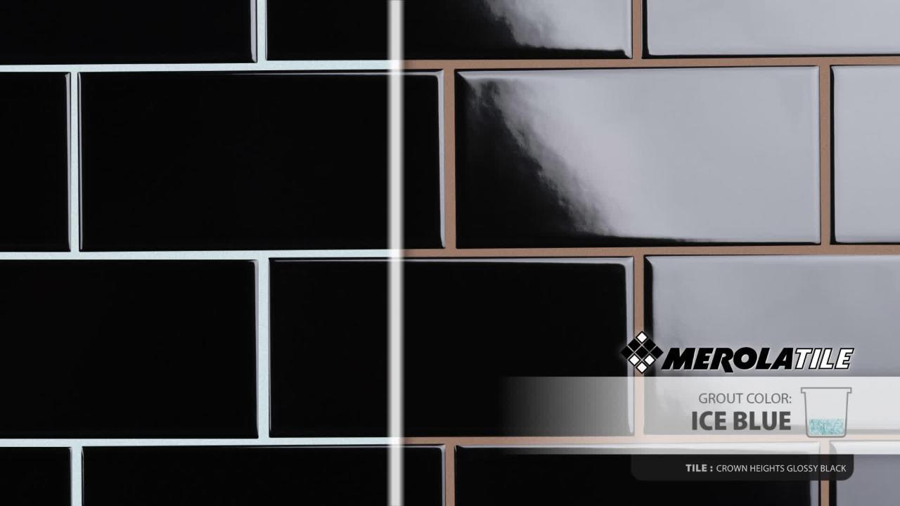 Merola Tile Crown Heights Glossy Black 3 in. x 6 in. Ceramic Wall