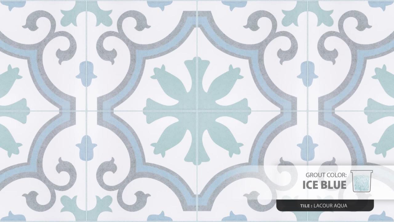 Lacou Aqua 9-3/4 In. X 9-3/4 In. Pocelain Floo And Wall Tile 10 88 Sq Ft Case Fcd10laq%2f306768824