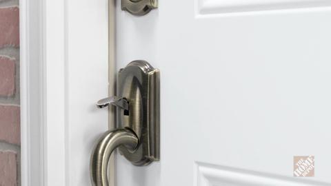 Bright Brass Schlage Lock Company Camelot Single Cylinder Handleset and Left Hand Flair Lever F60 CAM 505 FLA 605 LH Bright Brass Schlage Lock Company Camelot Single Cylinder Handleset and Left Hand Flair Lever F60 CAM 505 FLA 605 LH
