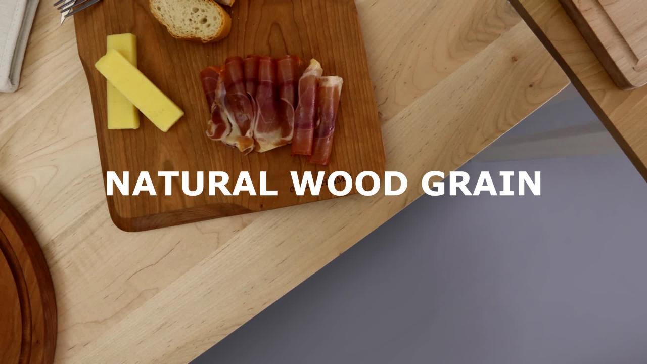 Maple Cutting Board, Grooves for catching bread crumbs