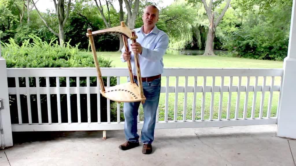 corner fishing rod holder