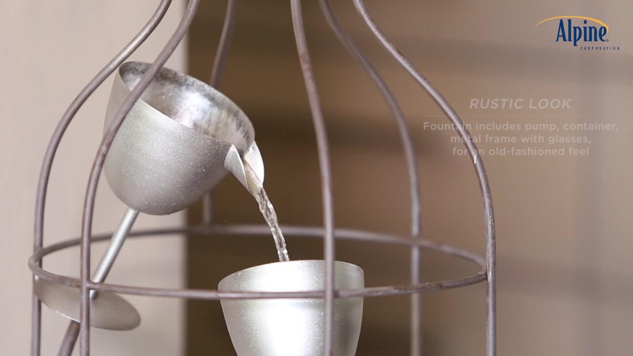 Alpine Corporation 44 in. Tall Indoor/Outdoor Bottle Shaped Water