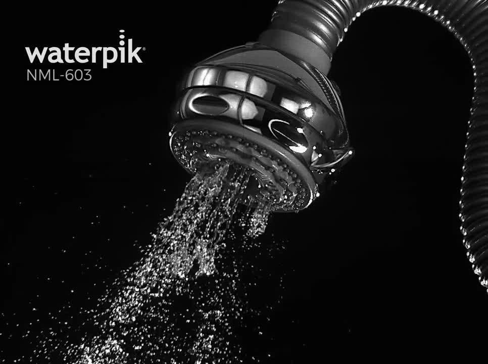 Waterpik 6-Spray 3.5 in. Single Wall Mount Fixed Shower Head in Chrome  NML-603 - The Home Depot