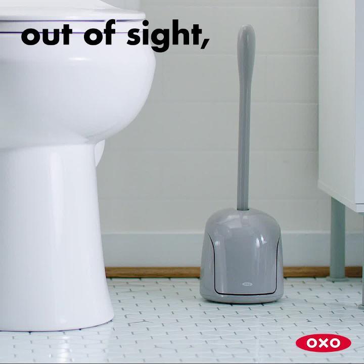 Oxo toilet outlet brush holder