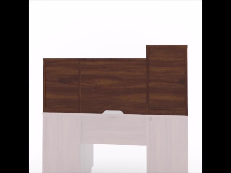 Sauder Englewood Engineered Wood Desk Hutch in Spiced Mahogany