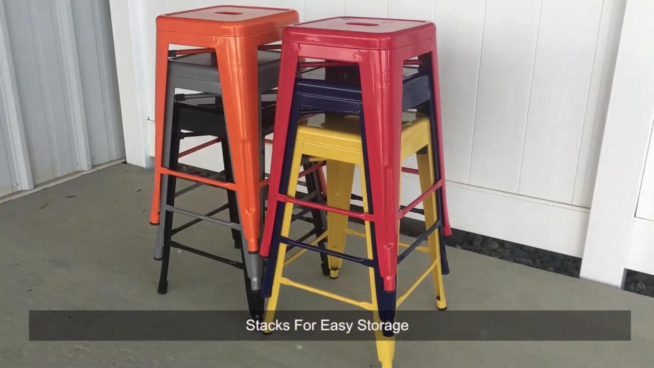 Metal stackable bar stools new arrivals