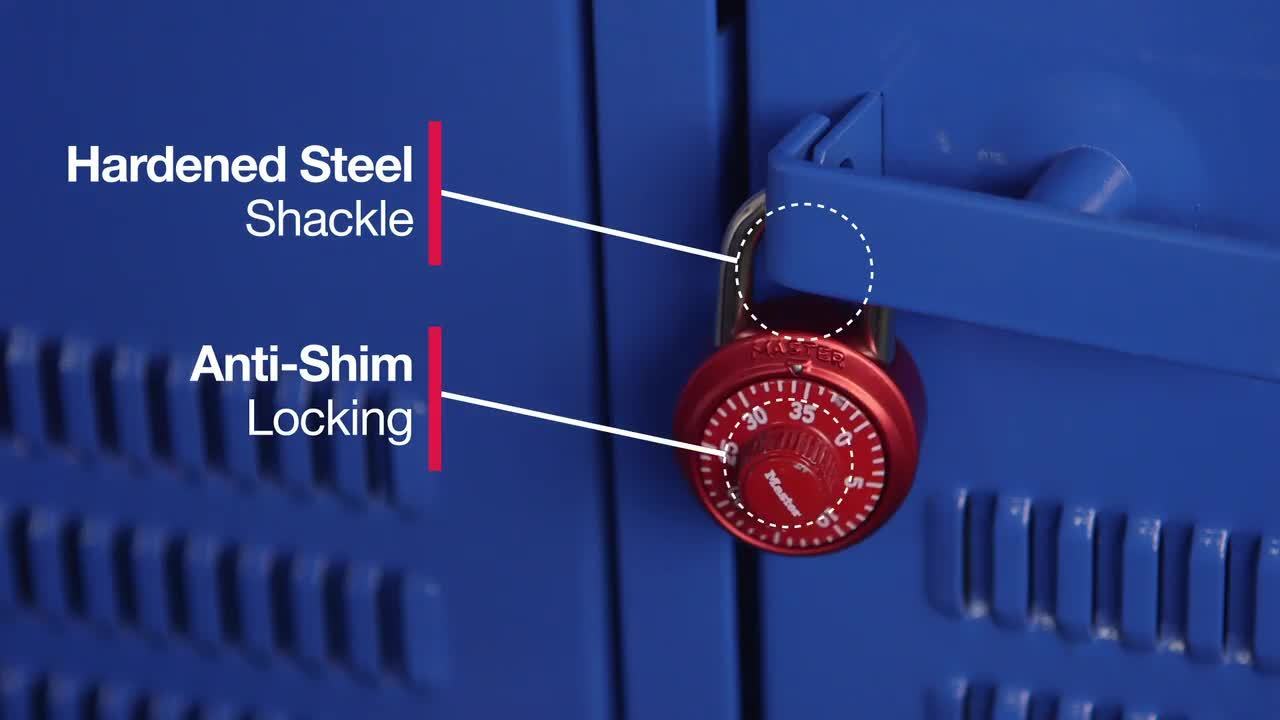 Master Lock Aluminum 48 mm (1-7/8 in) Combination Lock, 19 mm (3/4
