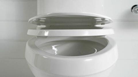 Toilet Seat Round Closed Front Molded Bumpers Quiet Close Plastic Cotton White 