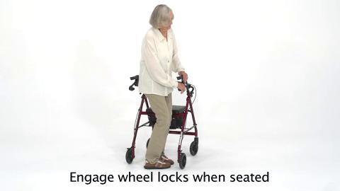 Drive Medical Rollator Rolling Walker with 6-in Wheels, Fold Up