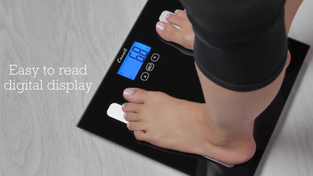 Body Composition Scale, Black with Stainless Steel Accents
