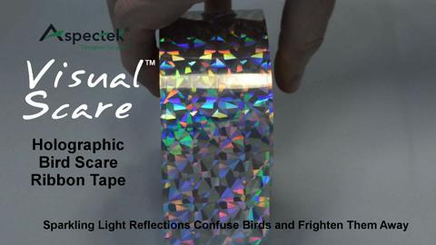 Aspectek Holographic Bird Scare Ribbon Tape Repellent Bird Repeller HR196 -  The Home Depot