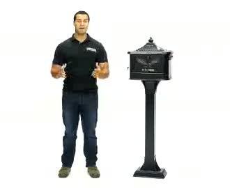 Gibraltar Mailboxes Hamilton Premium Large Locking Aluminum Post Mount Mailbox White Hm200w00 The Home Depot