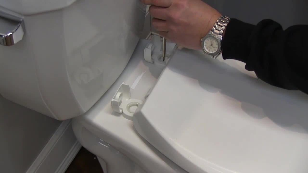 Round Slow Closed Front Toilet Seat with Quick Release Hinges in Bone Round Slow Closed Front Toilet Seat with Quick Release Hinges in Bone
