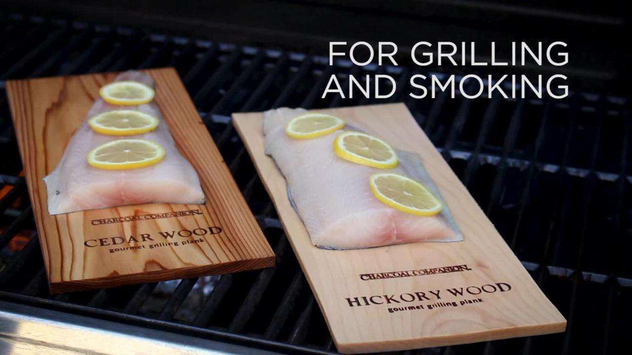 Charcoal Champion Hickory Wood Grilling Plank Smoke Barbecue Flavor NEW 