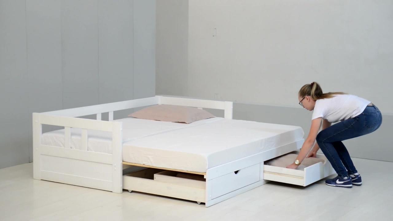 Twin to deals king bed frame