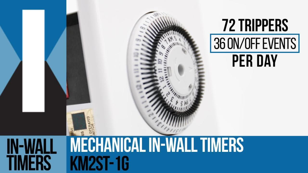 INTERMATIC KM2ST-1G 1 GANG SPST IN-WALL 24-HOUR MECHANICAL TIMER 