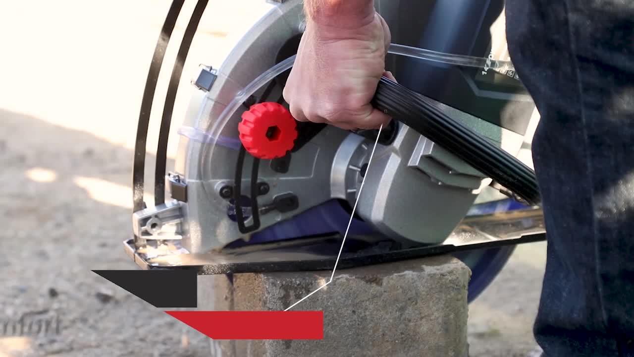 14 in. 15 Amp Corded Industrial Cutter Wet/Dry Circular Saw with Guide Roller and Depth Adjustment 14 in. 15 Amp Corded Industrial Cutter Wet/Dry Circular Saw with Guide Roller and Depth Adjustment