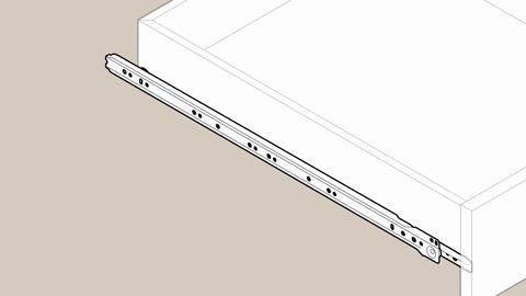 14 in. Self-Closing Bottom Mount Drawer Slide Set 1-Pair (2 Pieces)