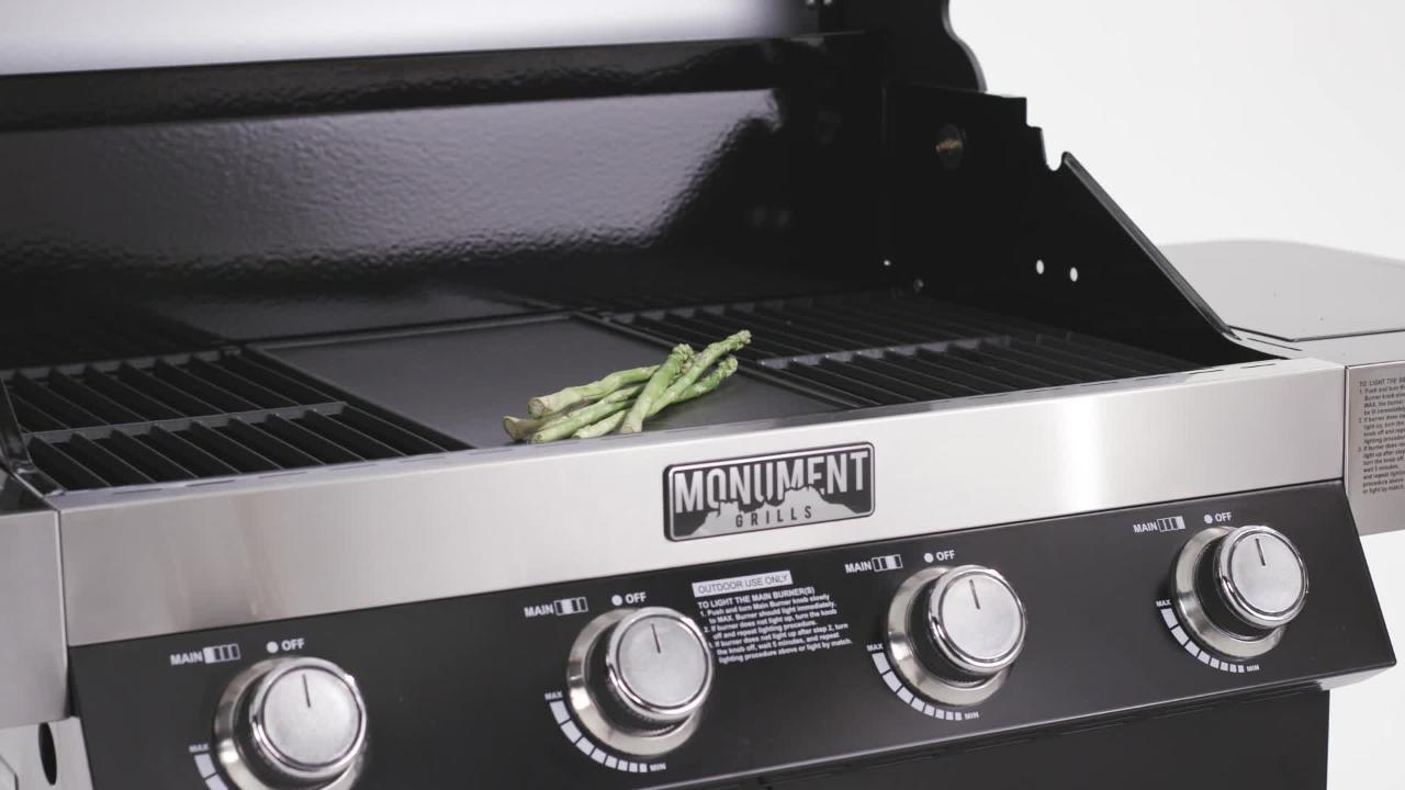 MasterPRO BBQ by - 20 x 10 Pre Seasoned Cast Iron Double Reversible Grill and Griddle,Black MPUS16305-BLK