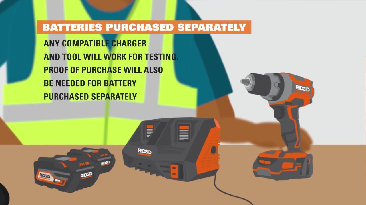 RIDGID - 18-Volt Lithium-Ion 2.0 Ah Battery Pack and Charger Kit