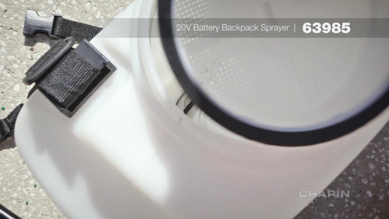 Chapin Backpack Sprayer 4 Gal. 20V Lithium Black & Decker Battery (63980)