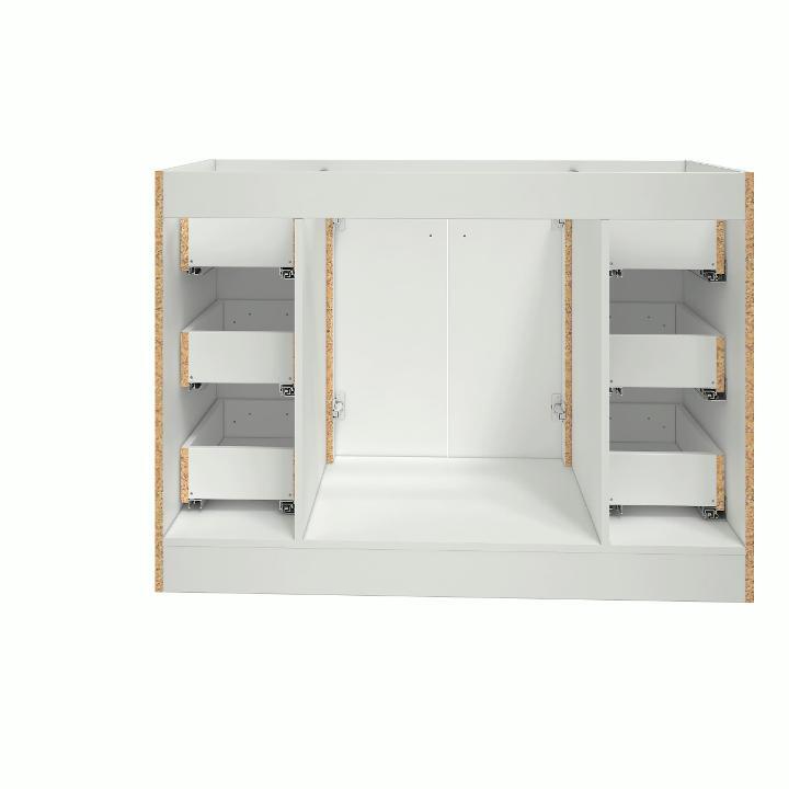 Hawthorne 60 in. W x 21-3/4 in. D Single Bowl Vanity Cabinet in Linen White Hawthorne 60 in. W x 21-3/4 in. D Single Bowl Vanity Cabinet in Linen White