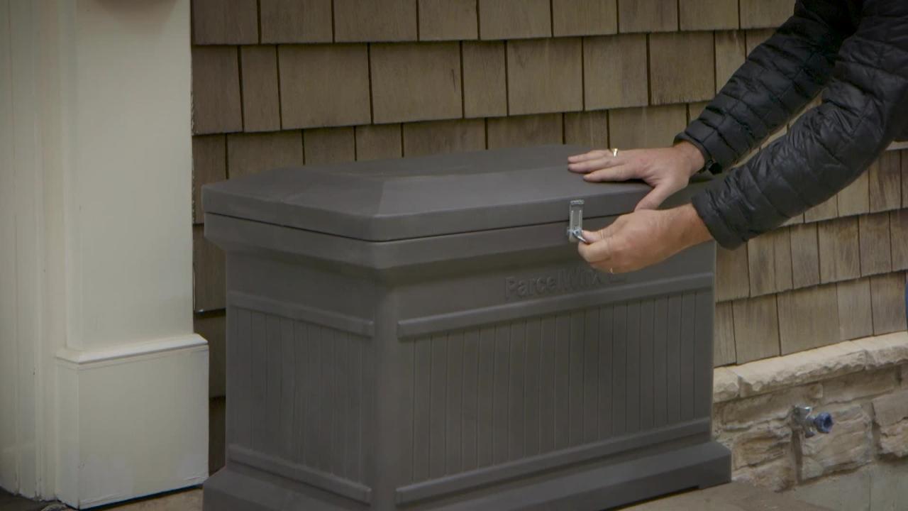 Oak Standard Vertical Architectrual ParcelWirx Delivery Drop Box Oak Standard Vertical Architectrual ParcelWirx Delivery Drop Box