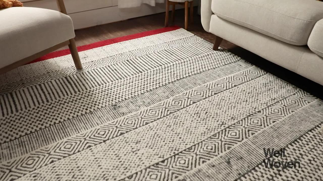 Modern Geometric Runner Rug Abstract Indoor Washable - Temu