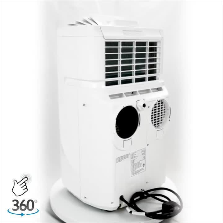 11 000 BTU Portable Air Conditioner Cools 350 Sq. Ft. with Dehumidifier and eco friendly in White