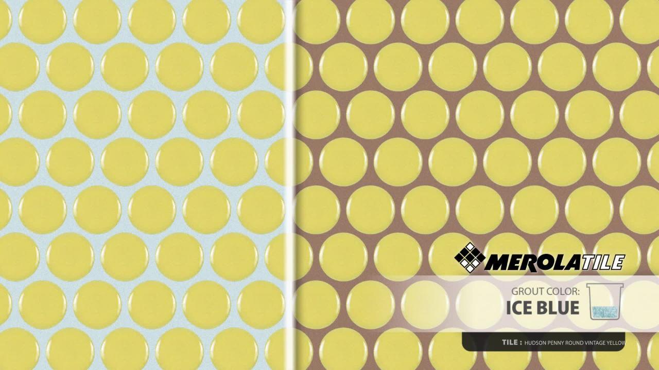 Merola Tile Hudson Penny Round Vintage Yellow 6 in. x 6 in Merola Tile Hudson Penny Round Vintage Yellow 6 in. x 6 in