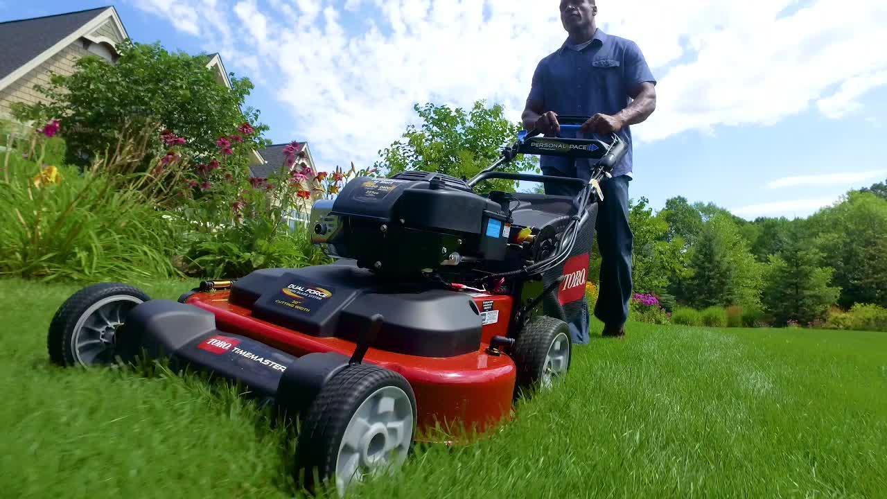 TimeMaster 30 in. Briggs & Stratton Personal Pace Self-Propelled  Walk-Behind Gas Lawn Mower with Spin-Stop