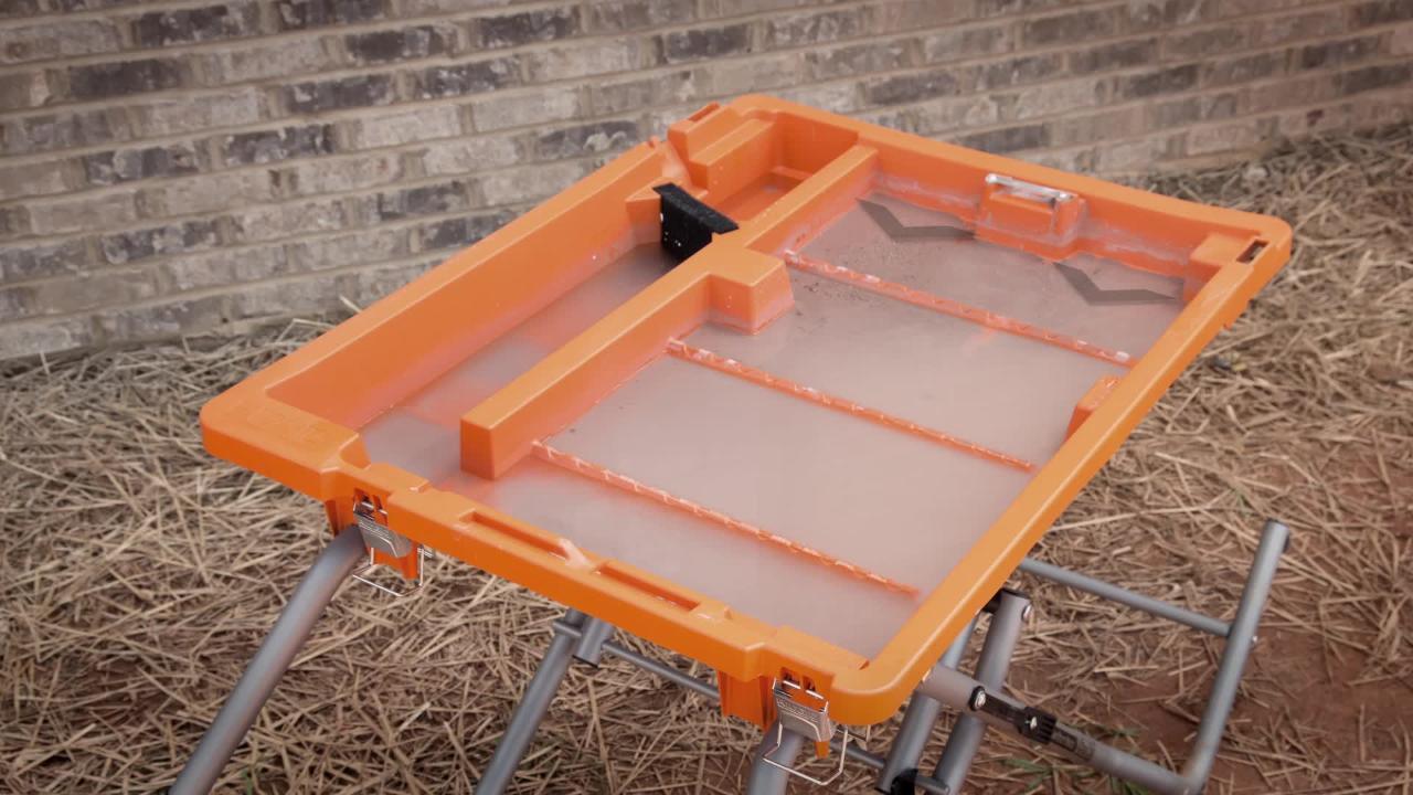 RIDGID - 15 -Amps 10 in. Blade Corded Wet Tile Saw with Stand