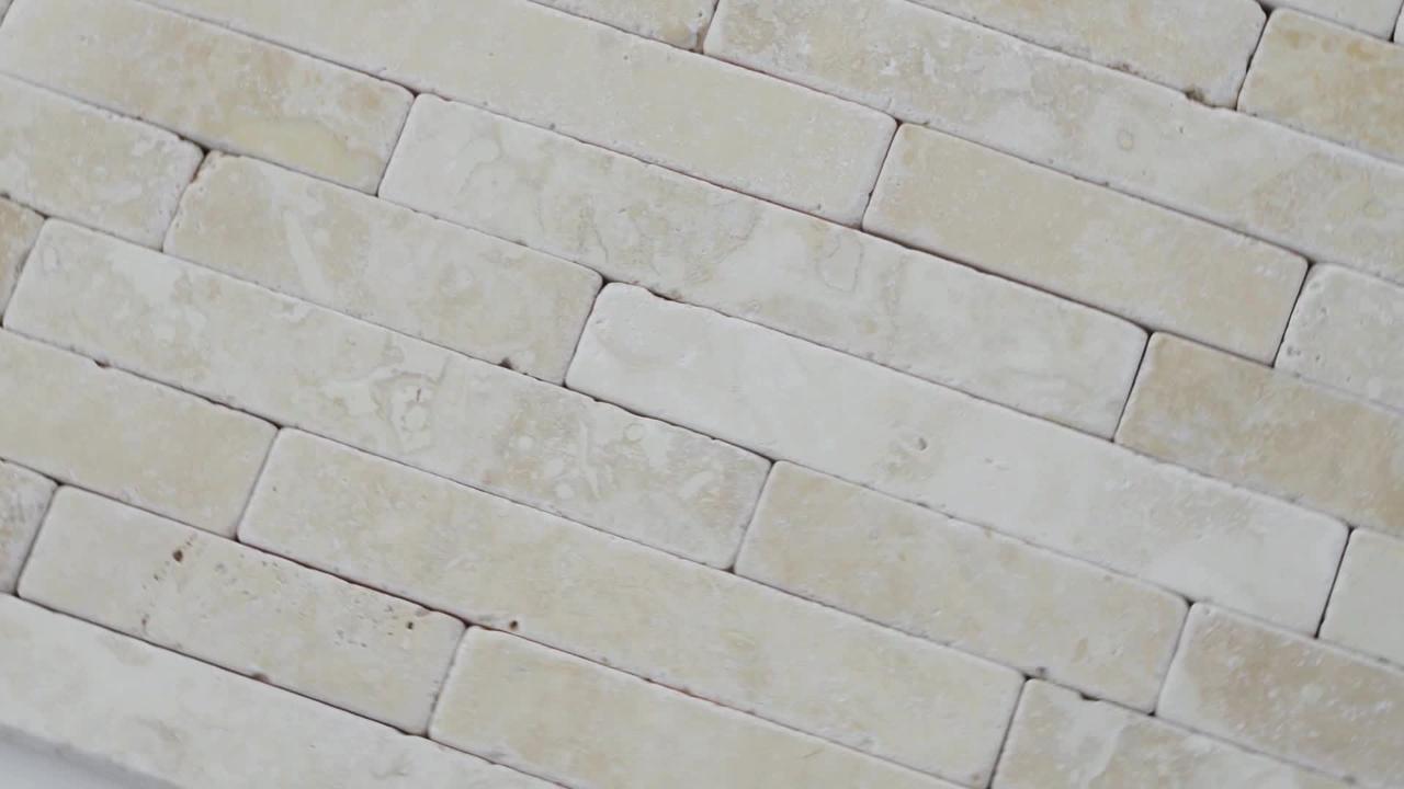 Emser Travertine Ivory Classic Ivory Classic 18-in x 18-in Honed and Filled Natural Stone Travertine Stone Look Tile