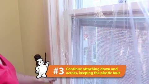 Window Insulation Shrink Plastic Film Fit Inside Storm Windows 4