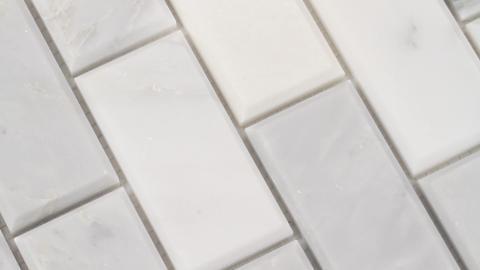 MSI Greecian White Beveled 12 in. x 12 in. x 10 mm Polished Marble Mesh-Mounted Mosaic Tile (1 sq. ft.) MSI Greecian White Beveled 12 in. x 12 in. x 10 mm Polished Marble Mesh-Mounted Mosaic Tile (1 sq. ft.)