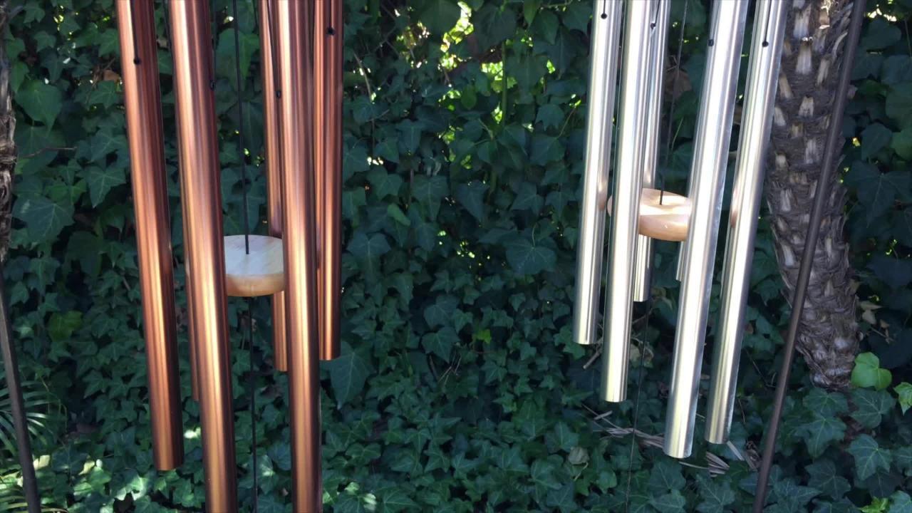 Metal Tubes Outdoor Large Wind Chimes Decor Redwood Windchimes Pendant KV 