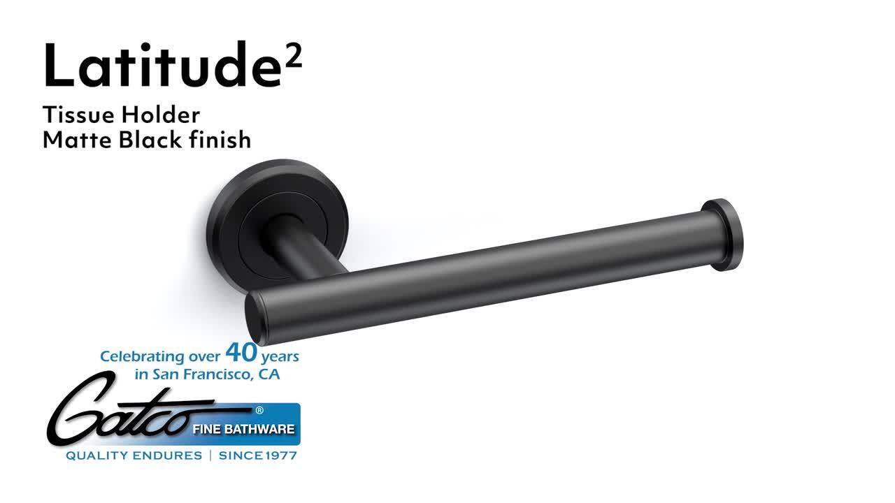 Latitude II Single Euro Toilet Paper Holder in Matte Black Latitude II Single Euro Toilet Paper Holder in Matte Black