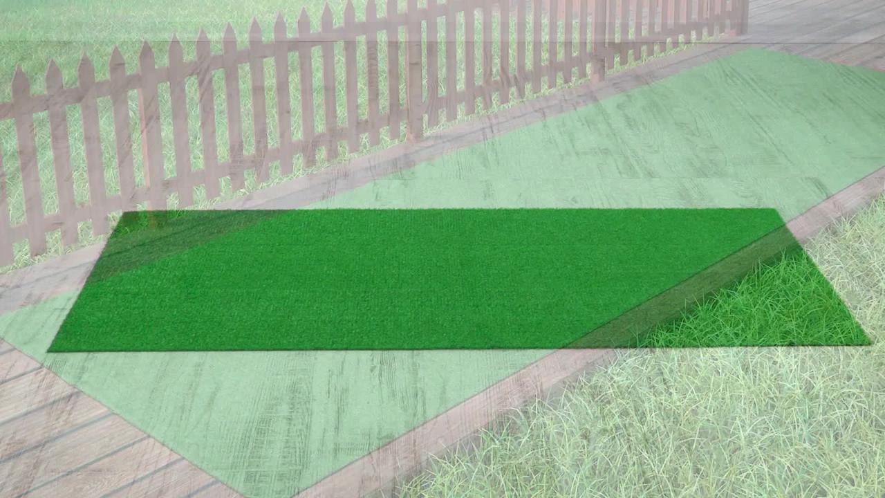 2'7" x 8' Green Details about   Ottomanson Evergreen Artificial Turf Runner Rug 