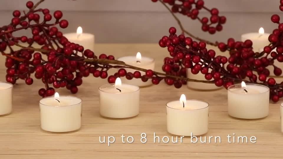 White Lumabase 313100 100 Count Extended Burn Tea Light Candles