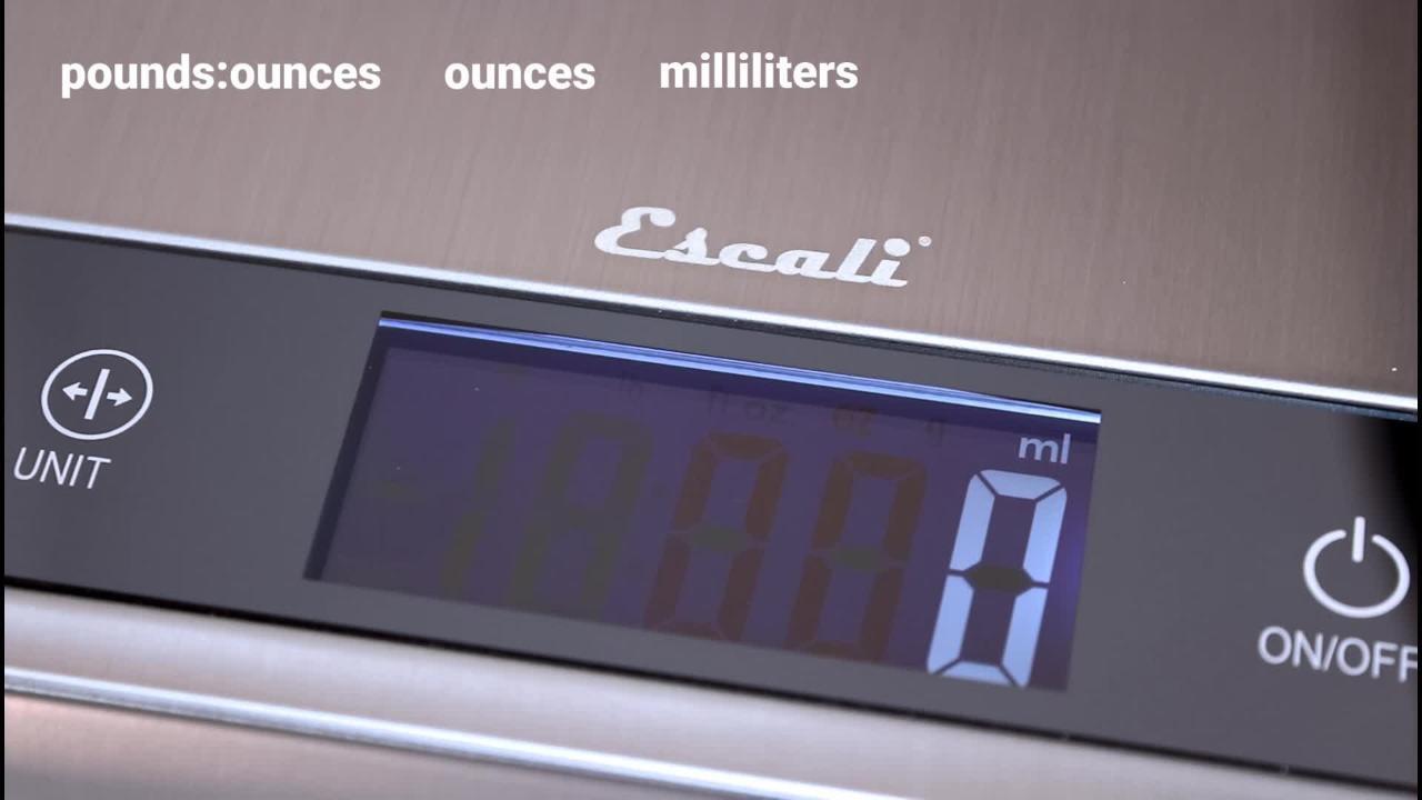 Escali Tabla Ultra Thin Digital Food Scale T115S - The Home Depot