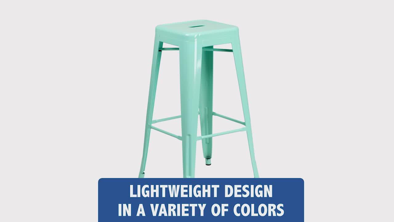 Flash Furniture 24 Red Metal Bar Stool CH3132024RED The Home