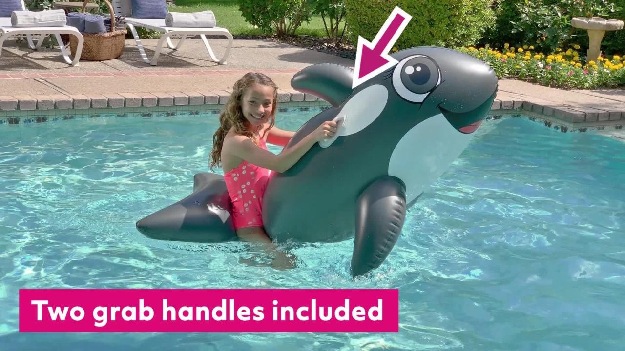 Pool whale sale ride on inflatable poolmaster